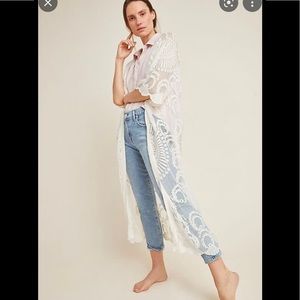 Anthropologie lace duster